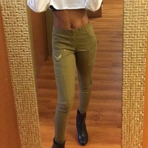 olive green pants